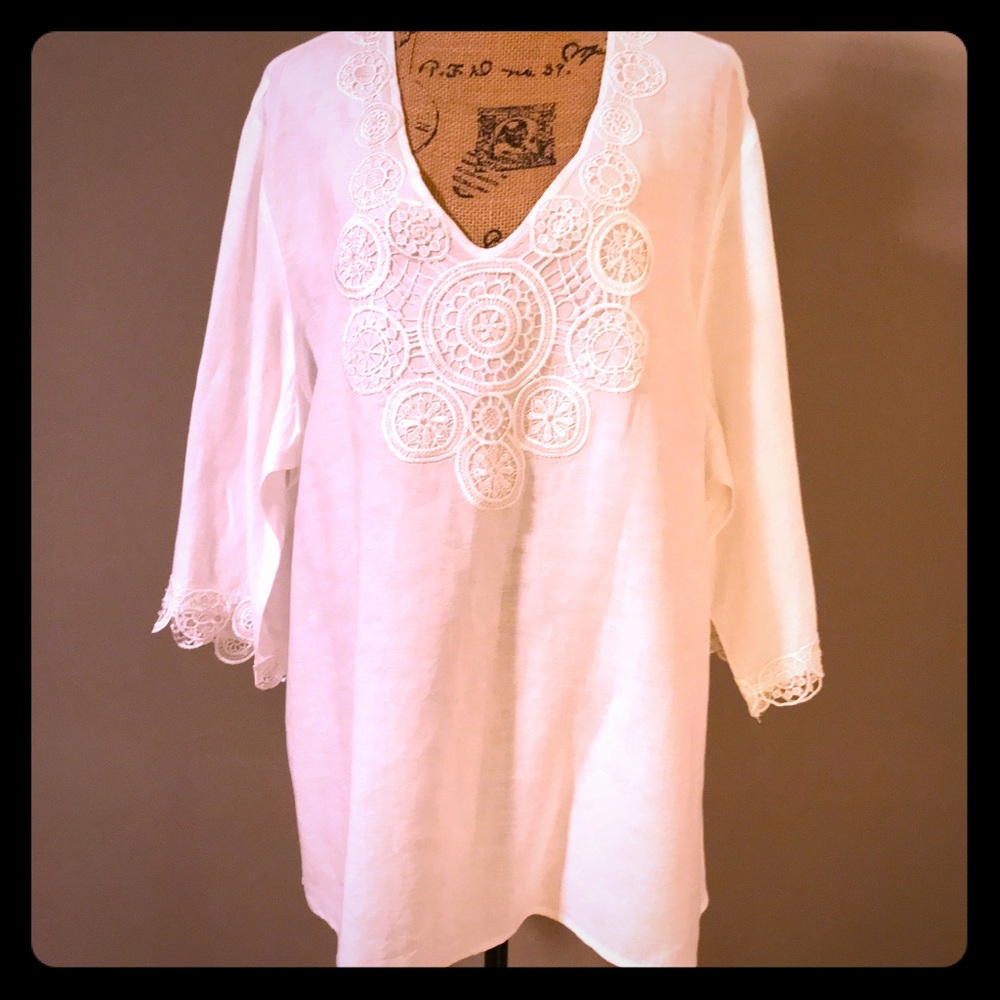 White Lmen Top